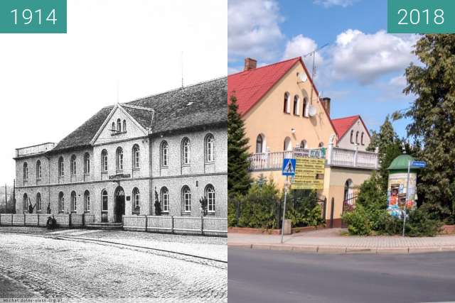 Before-and-after picture of Centrum Handlowe EDEN between 1914 and 2018