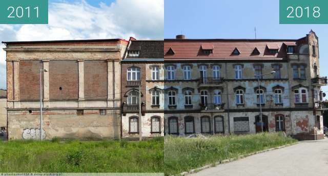 Before-and-after picture of Buildings in Klodzko between 2011 and 2018