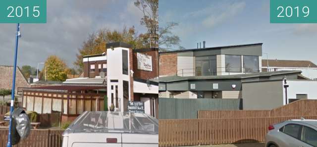 Before-and-after picture of Bay Inn - Hugo's between 2015 and 2019