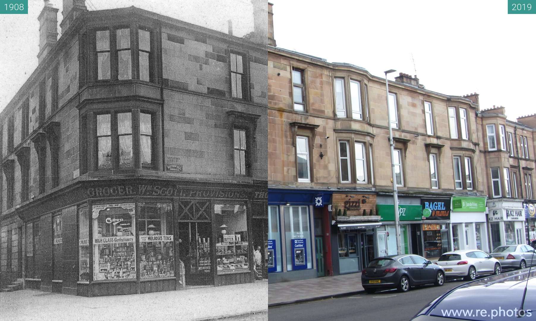 Before and After: Bothwell Terrace (1908 & 2019-Mar-24)