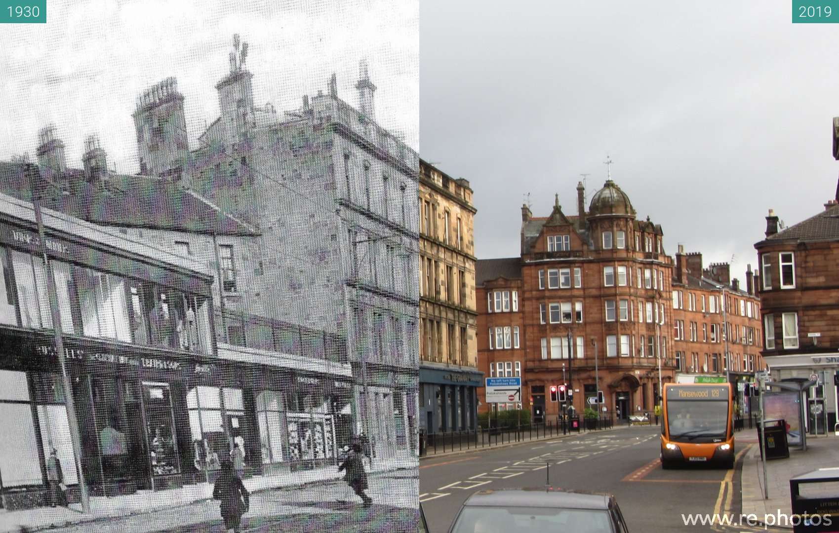 Before and After Kilmarnock Road (1930 & 2019Mar24)