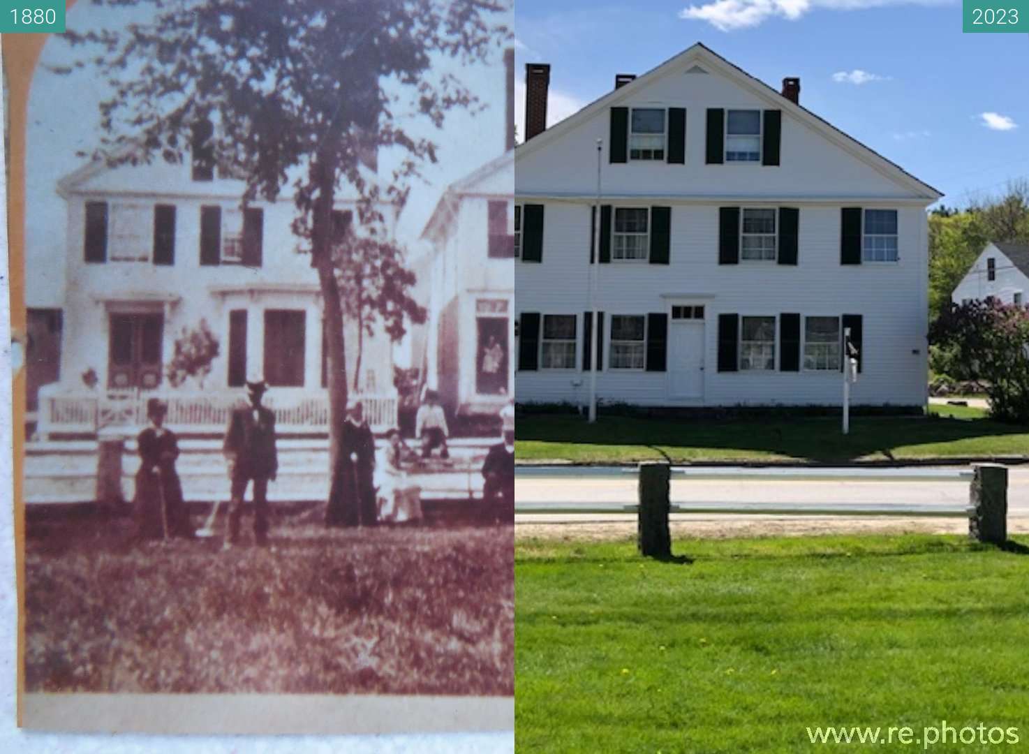 Before and After Summer Gathering in Fitzwilliam, New Hampshire (1880