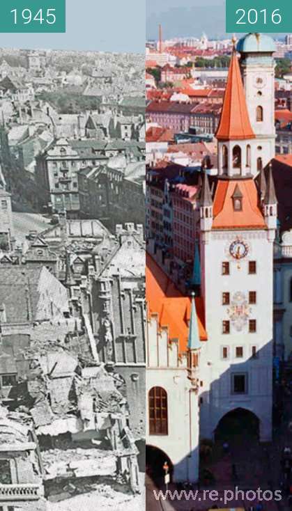 Before And After Bombing Of Munich 1945 2016 